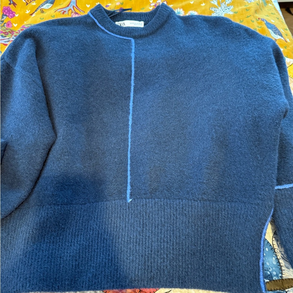 Women’s Navy Sweater, XS, Zara Soft